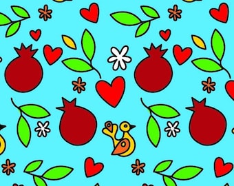 Glückwunschkarten Granatapfel und Enten