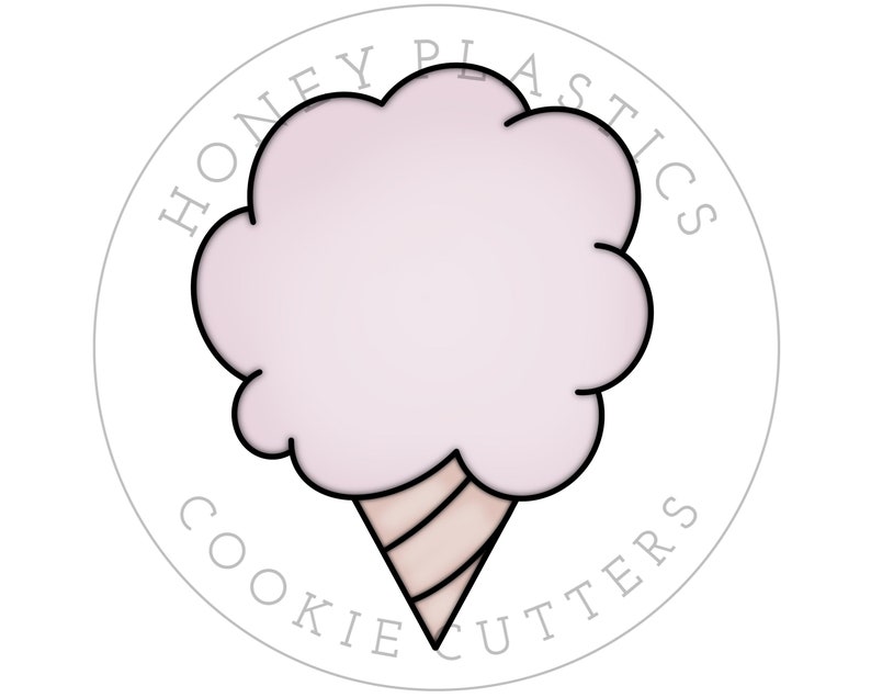 Cotton Candy Cookie Cutter Etsy