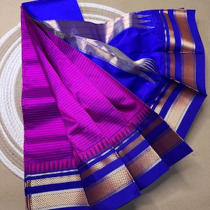 Sari de seda pura Ilkal / Elegancia del sur de la India