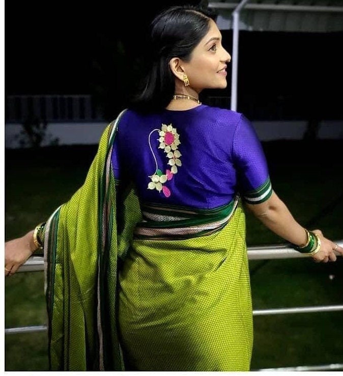 khan saree blouse designs