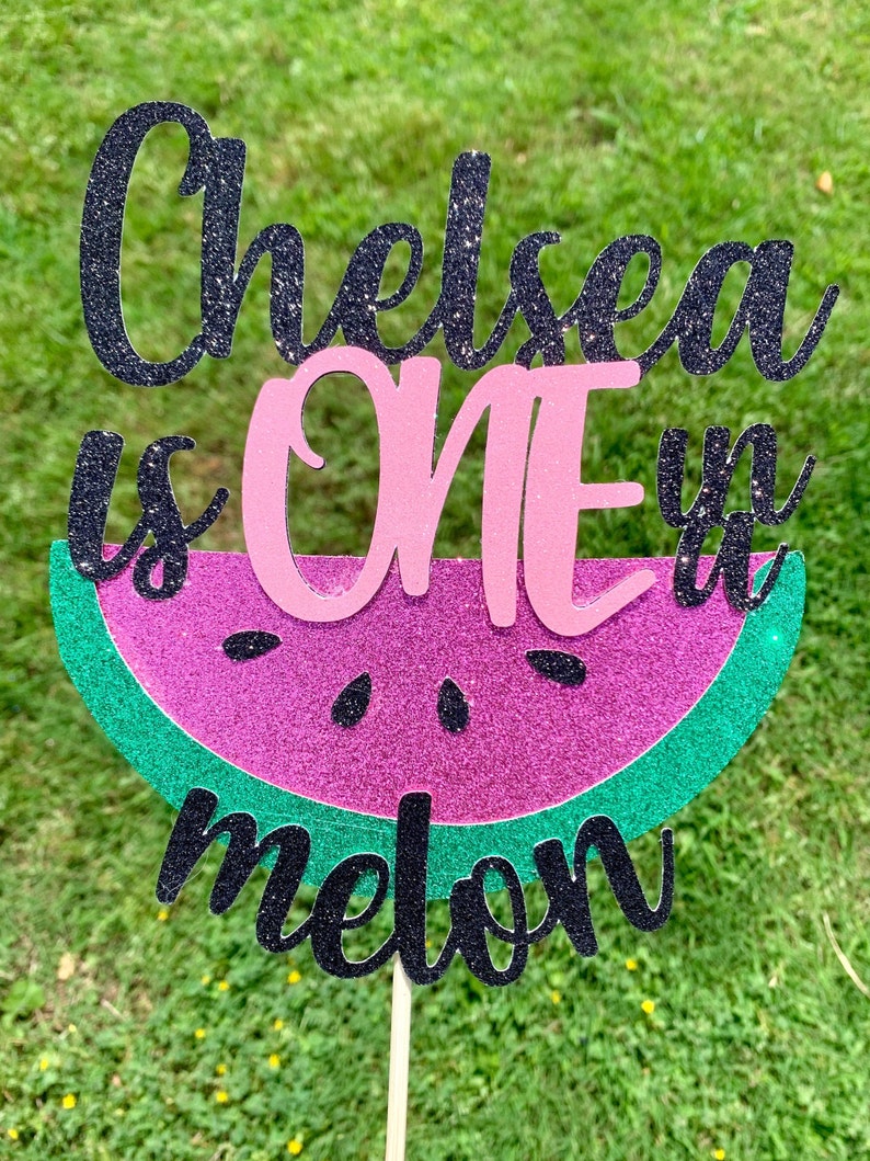 Download One in a Melon Cake Topper First Birthday Watermelon Smash ...