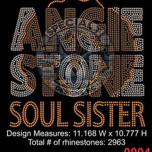 Tributo de diamantes de imitación a Angie Stone / Soul Sister / Plantilla de diamantes de imitación SS10 / Descarga digital