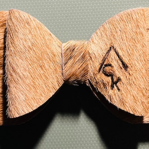 Branded Cowhide Bow