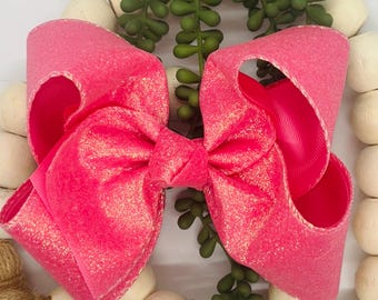 Hot Pink Glitter Bow