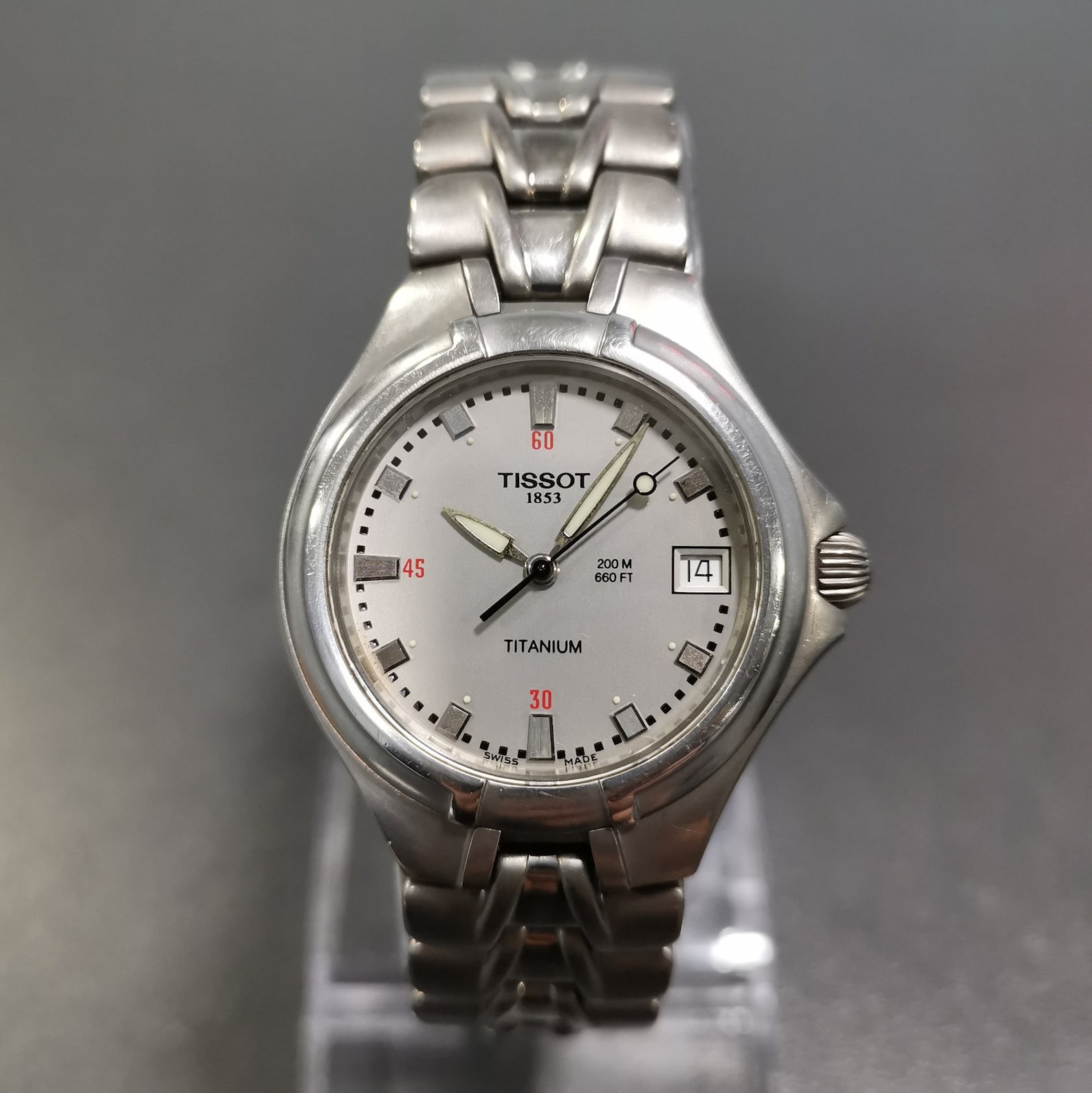 Tissot 1853 T660 Titanium 1990's Date ETA955.112 Vintage | Etsy