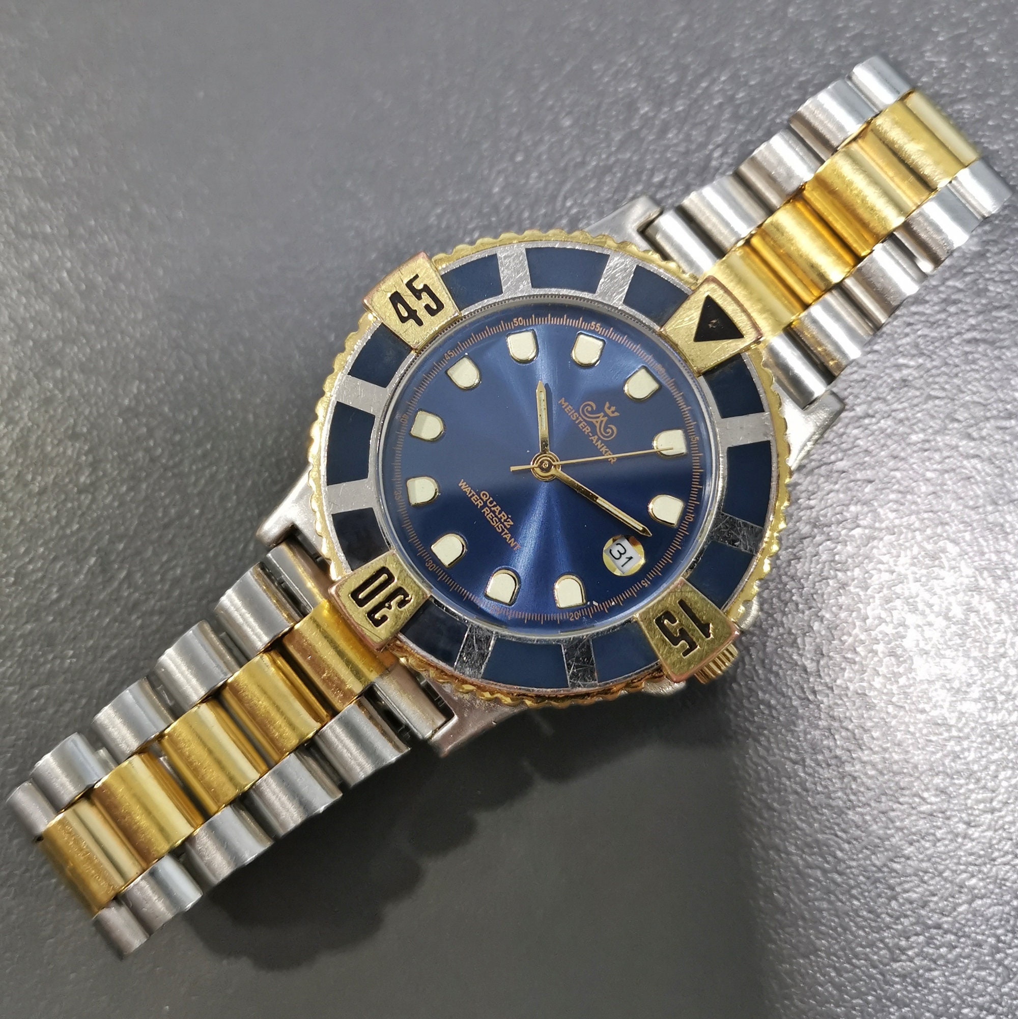 Meister Anker Vintage German Men's Wrist Watch 1990's Etsy