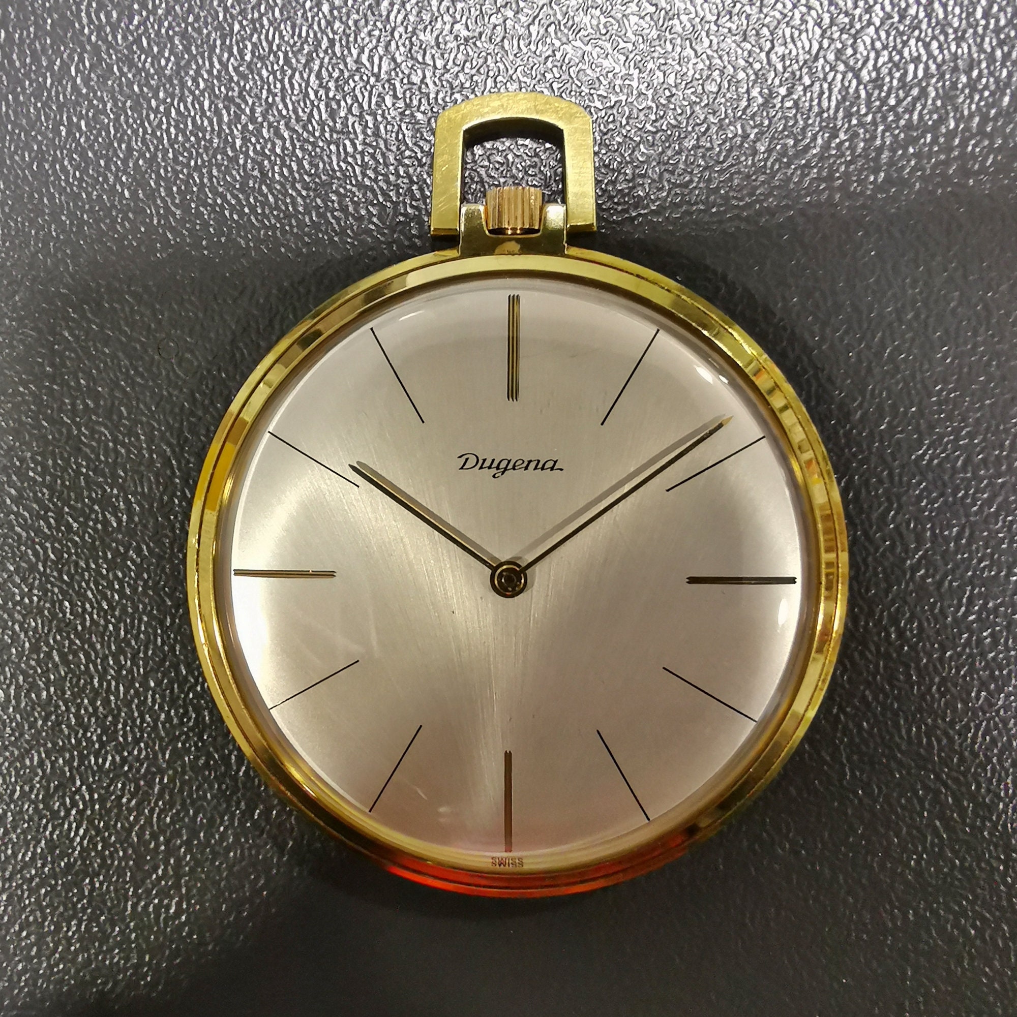 Dugena Vintage German Pocket Watch 1960's SWISS Movement Etsy