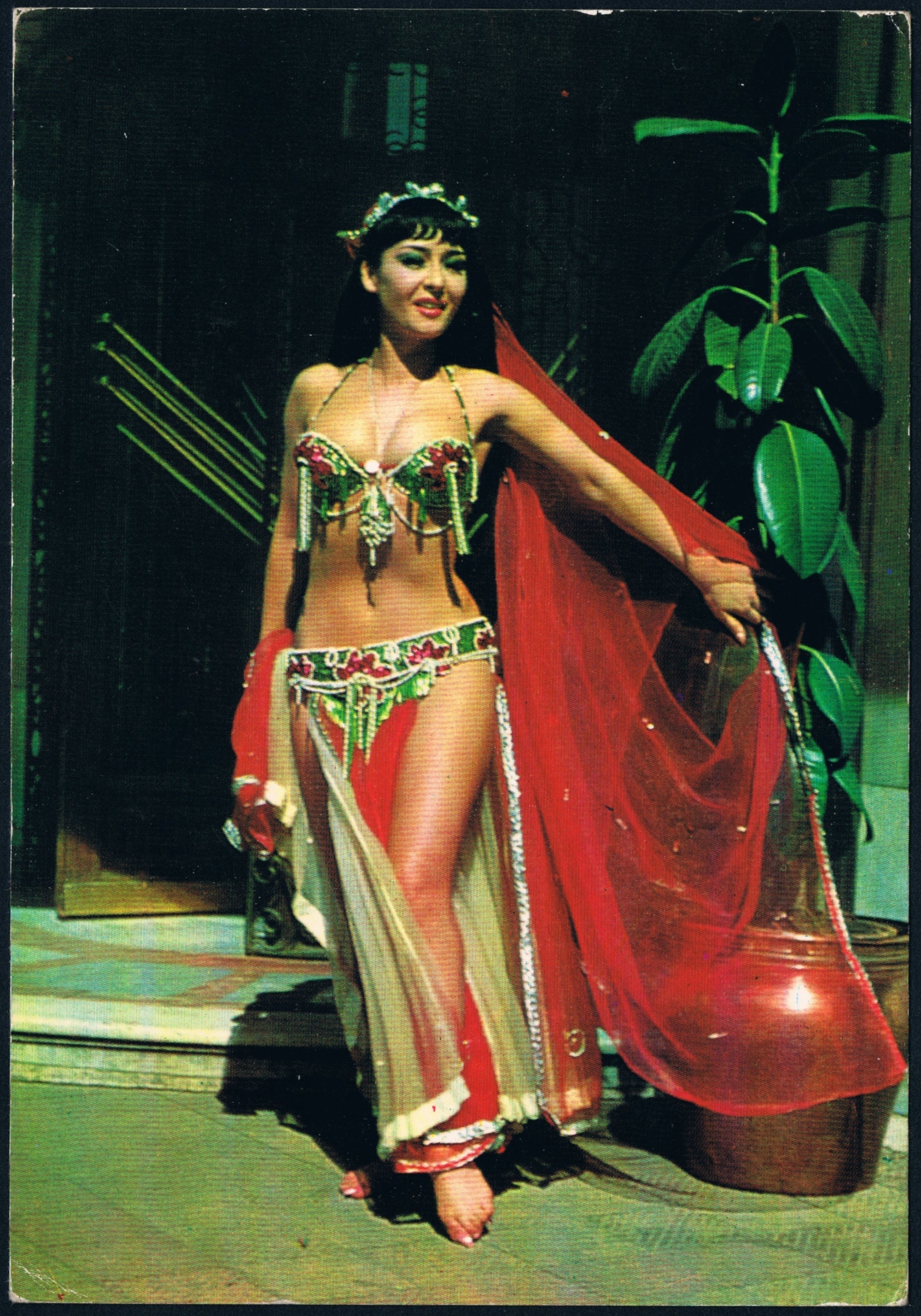 2000px x 2857px - Vintage Used Postcard 1971 Turkish Belly Dance Dancer Half - Etsy Israel