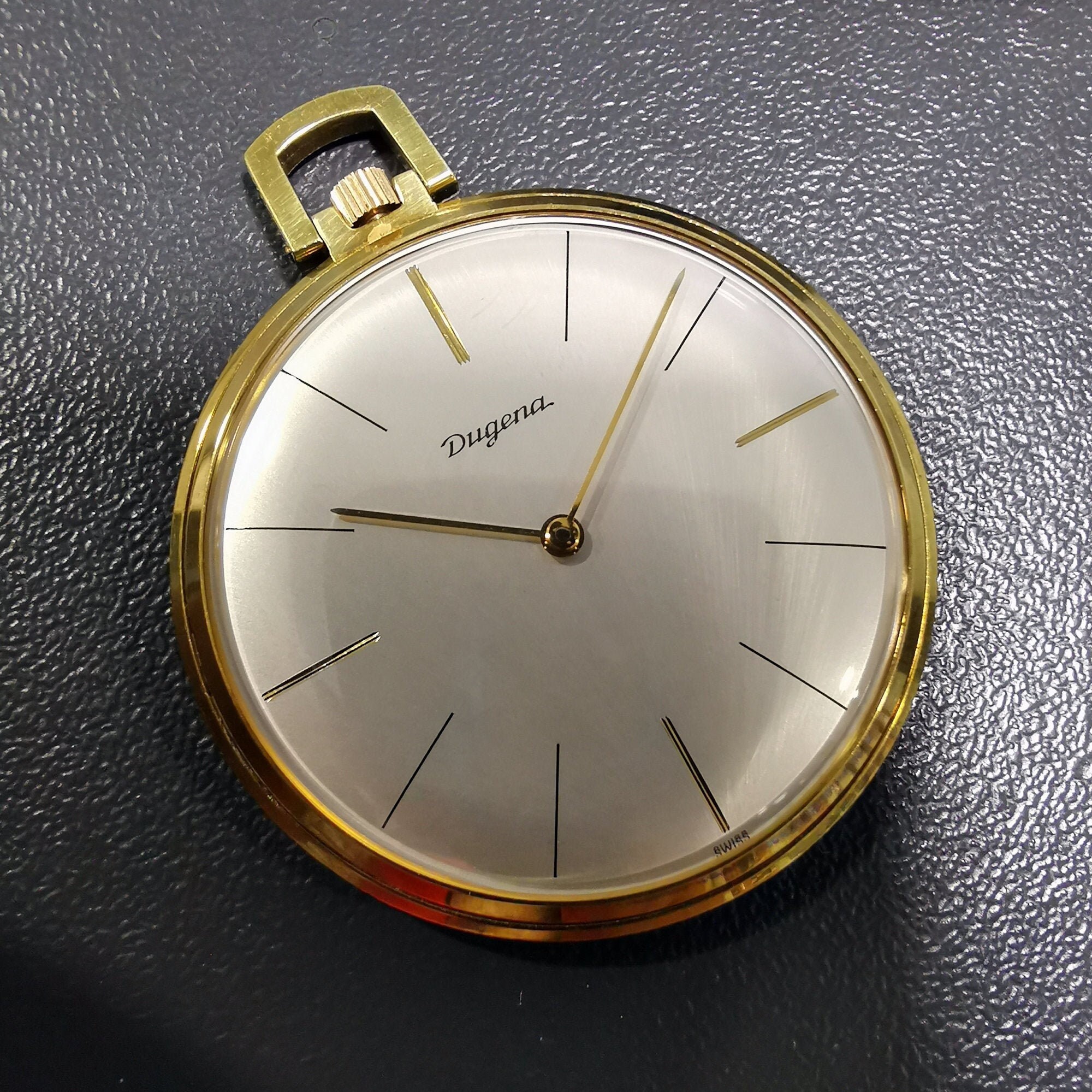 Dugena Vintage German Pocket Watch 1960's SWISS Movement Etsy