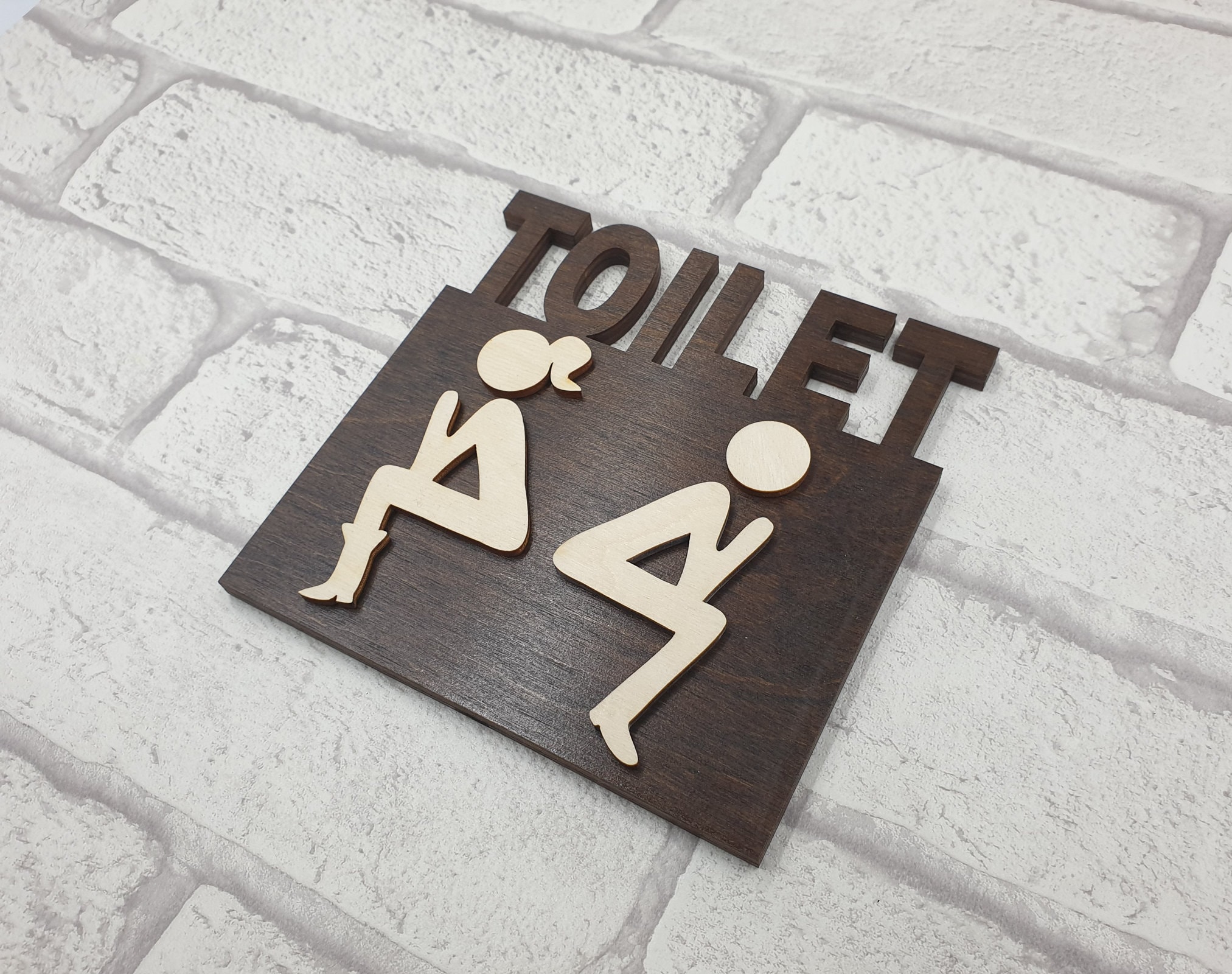 Toilet Door Sign , Restroom Door Sign, Toilet Door Plate, Bathroom Sign, Door Sign, Door Plate
