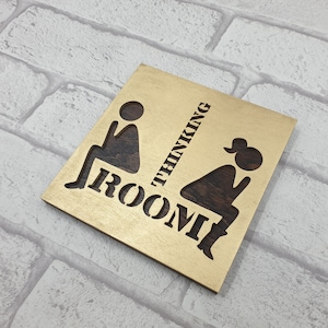Toilet Door Sign , Restroom Door Sign, Toilet Door Plate, Bathroom Sign, Door Sign, Door Plate, Toilet Signage, Wooden Signs, Wooden Signage