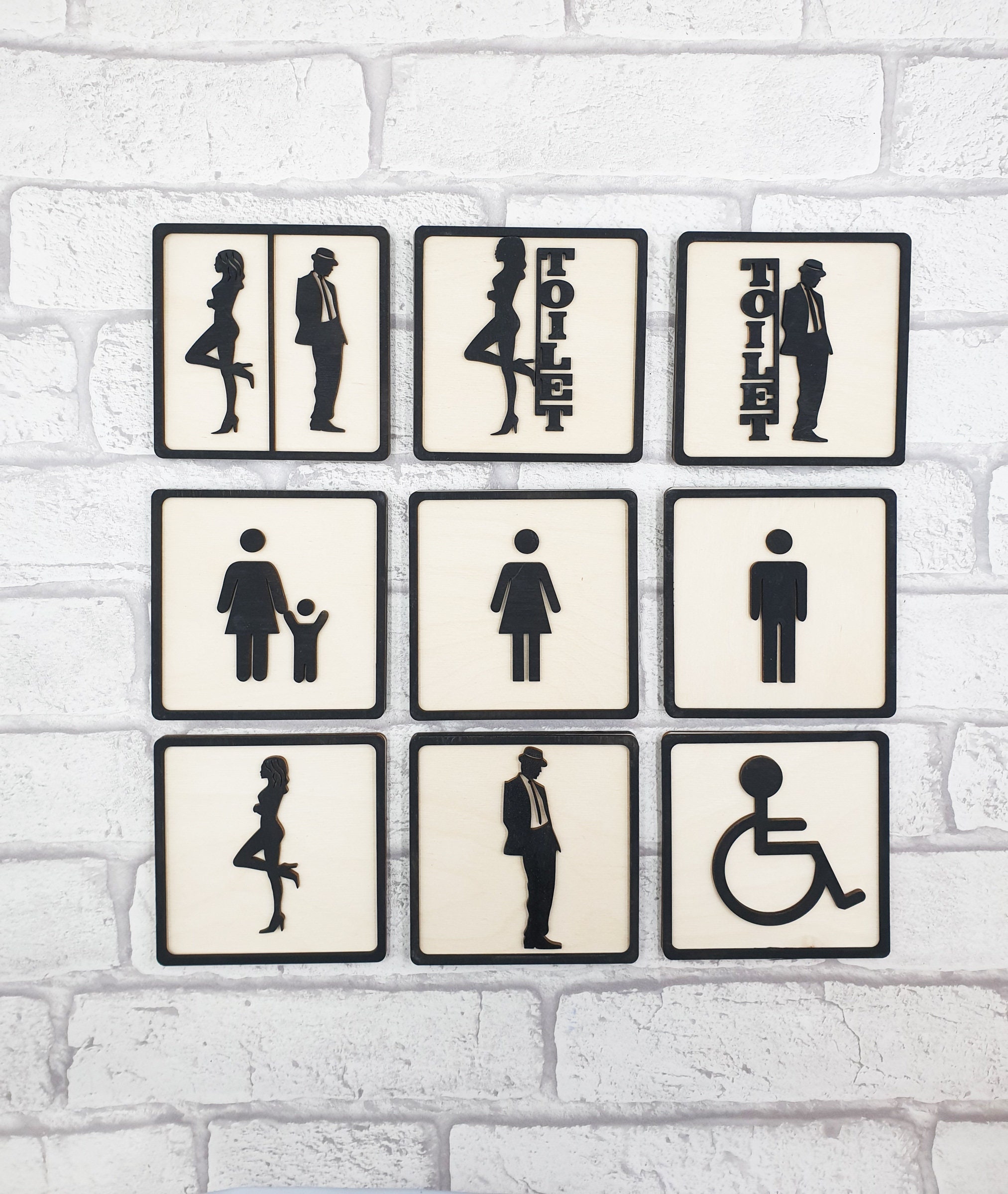 Toilet Door Sign Restroom Door Sign Toilet Door Plate Etsy