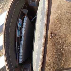 Handmade Leather Crossbody Bag: Small Messenger Shoulder Bag. image 10