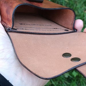 Handmade Leather Belt Pouch, EDC Waist Bag, Coin Card Holder image 15