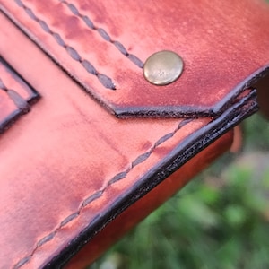 Handmade Leather Belt Pouch, EDC Waist Bag, Coin Card Holder image 20