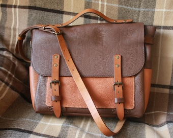 Leather Messenger Bag, Leather Briefcase, Leather Shoulder Bag,Leather Cross body bag,leather bag, gift for men
