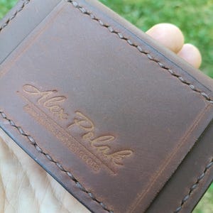 Riñonera horizontal de cuero, tarjetero EDC de perfil bajo, cartera discreta para cinturón, regalo para él, Alex Polak imagen 6