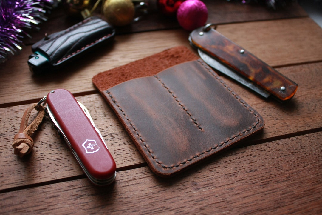 Leather Edc Organizer,swiss Army Knife Case, Leather Knife Case