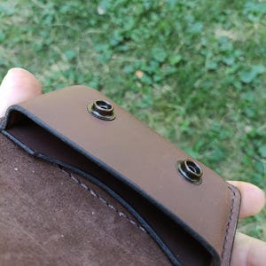 Riñonera horizontal de cuero, tarjetero EDC de perfil bajo, cartera discreta para cinturón, regalo para él, Alex Polak imagen 10