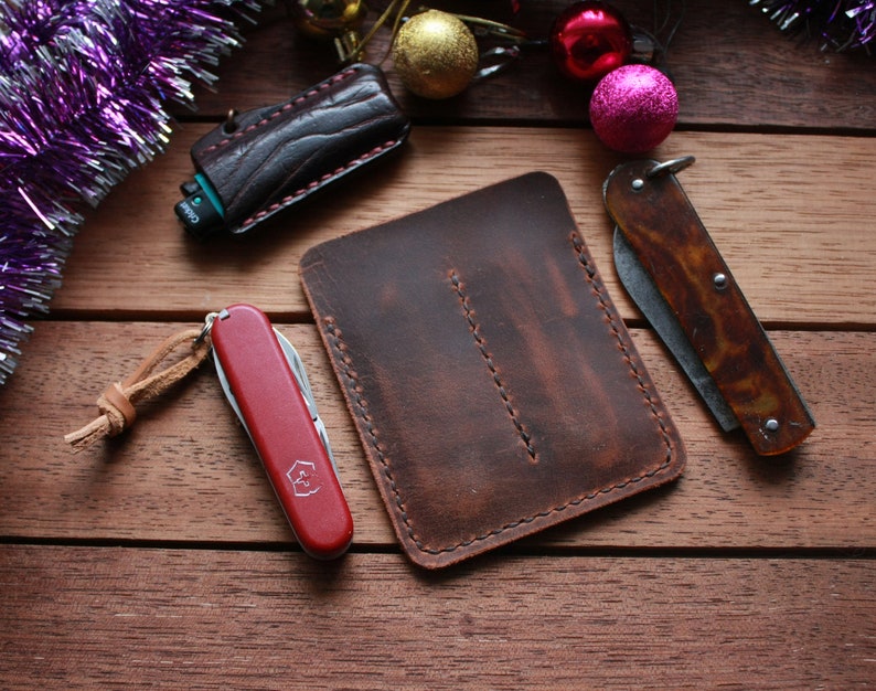 Leather Edc Organizerswiss Army Knife Case Leather Knife Etsy