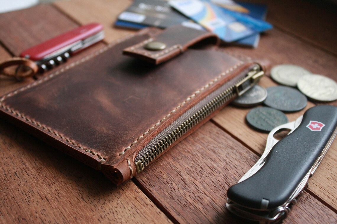 Leather Edc Organizerswiss Army Knife Case Leather Knife Etsy