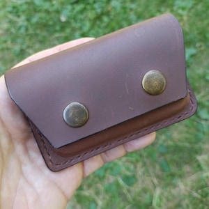 Riñonera horizontal de cuero, tarjetero EDC de perfil bajo, cartera discreta para cinturón, regalo para él, Alex Polak imagen 3