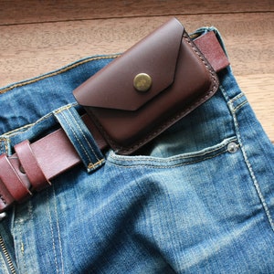 Leder Gürteltasche, EDC Leder Gürteltasche, Braune Leder Gürteltasche, Geschenk für Ihn