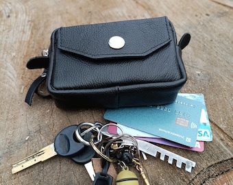 Leather Belt Pouch, EDC Coin Card Holder, Men's Waist Bag