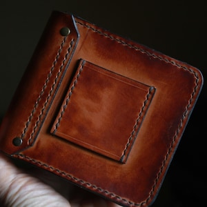Handmade Leather Belt Pouch, EDC Waist Bag, Coin Card Holder image 9