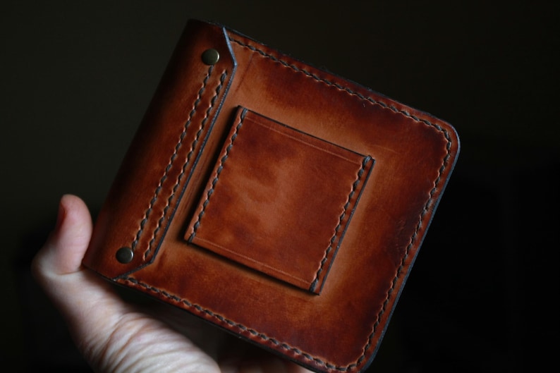 Handmade Leather Belt Pouch, EDC Waist Bag, Coin Card Holder image 9