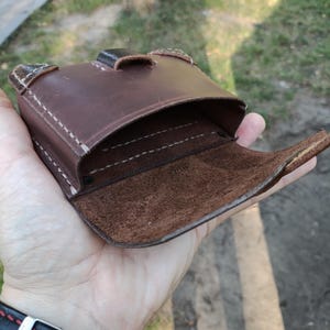 Handmade Brown Leather Belt Pouch, EDC Carry-All image 7