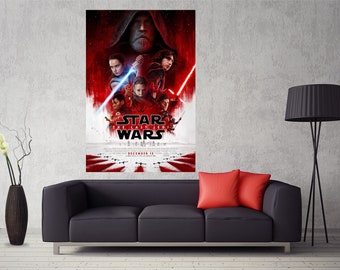 Star Wars The Last Jedi Silk Canvas Poster Adam Driver Kylo Ren 13x20 32x48/'/'