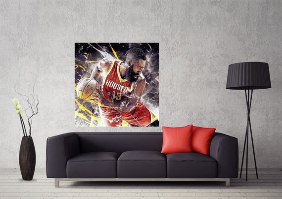Houston Rockets poster wall decoration photo print 24x24 inches