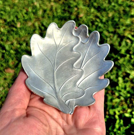 Vintage Savo Tinn Pewter Oak Leaf Dish, Norway - Etsy