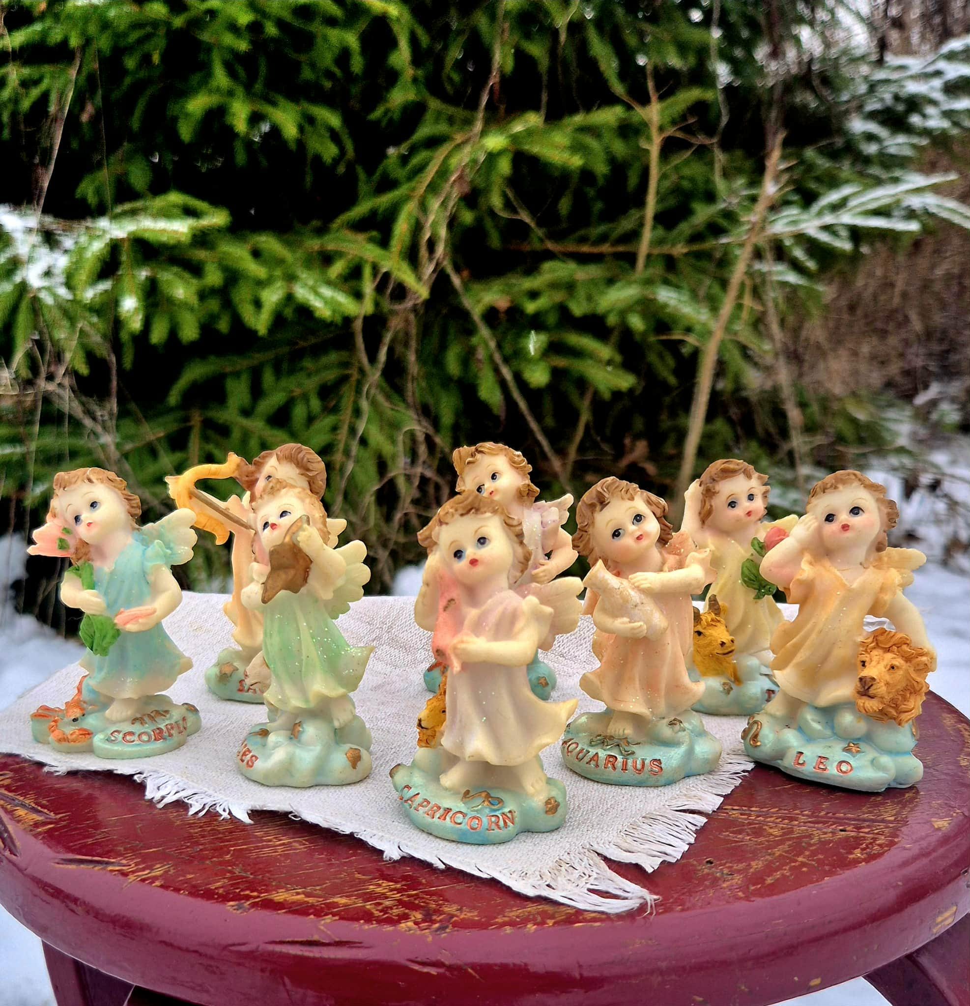 Zodiac Angel Figurine, Vintage Horoscope, Cherub Collectible - Etsy