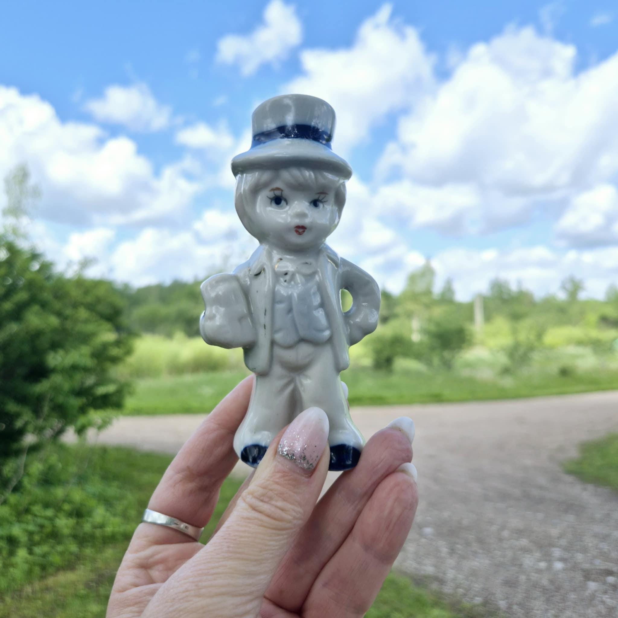 Vintage Porcelain Boy Figurine With Top Hat, 12 Cm, 1970s - Etsy