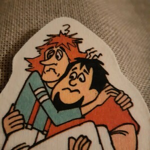 Emblema de tecido dos anos 1980 Spaghetti & Meatball, série infantil dos EUA, emblema da série