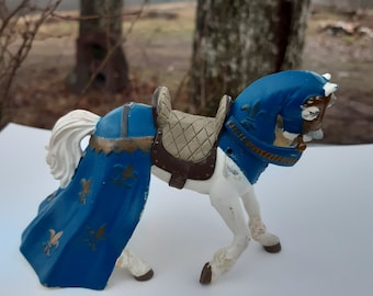 Vintage Knight Horse Figurine, Medieval Decor
