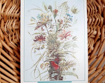 Postcards with flowers unused, made in Latvia, wild flowers, meadow flowers postcard