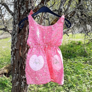 Pink girl Jumpsuit, short vintage jumpsuit