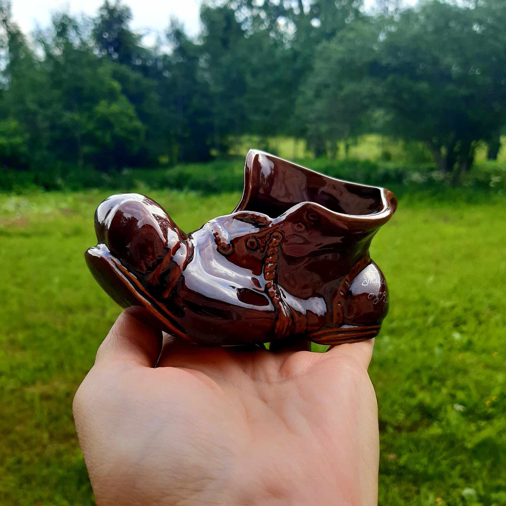 Ceramic Boots as an Ashtray or a Small Container for Storing Small