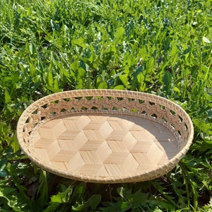 Wicker Wooden fruit basket, Storage Basket, Table decor, Retro Style decor, vintage home decor