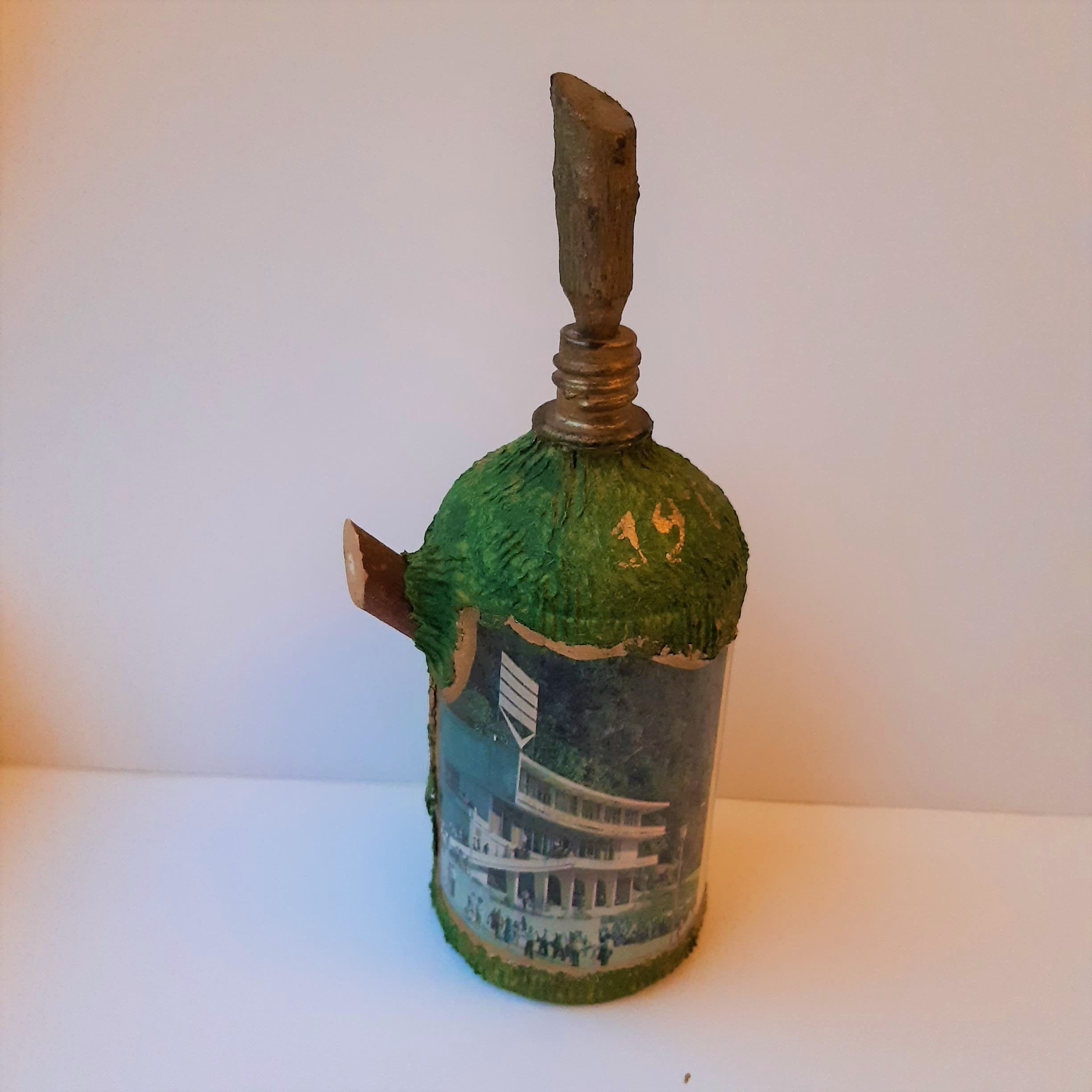 Decorative Perfume Bottle Retro Bottle Decoupage Chartreuse Home