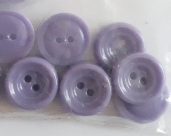Boutons en plastique violet, lot de 10 boutons, inutilisés, nouveaux boutons. NR 10