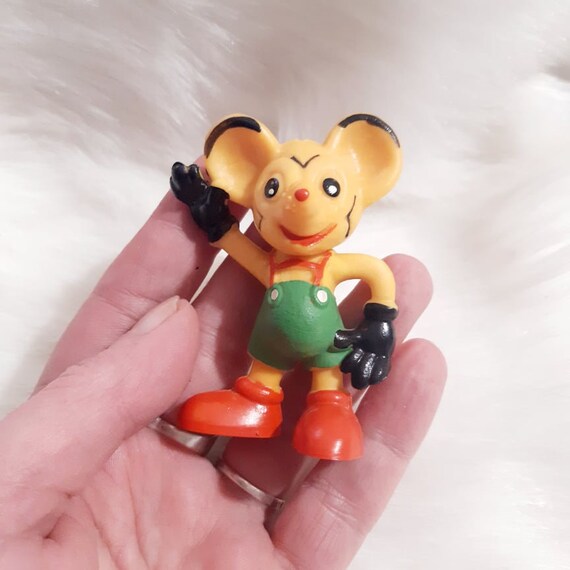 Vintage Plastic Toy Mouse Figurine Cartoon Mouse Animals Etsy