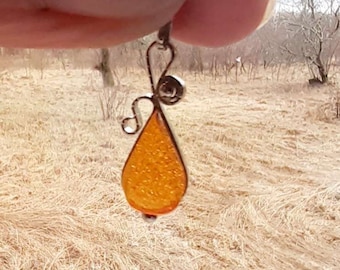 Vintage Baltischer Bernstein Anhänger, UDSSR, Naturschmuck