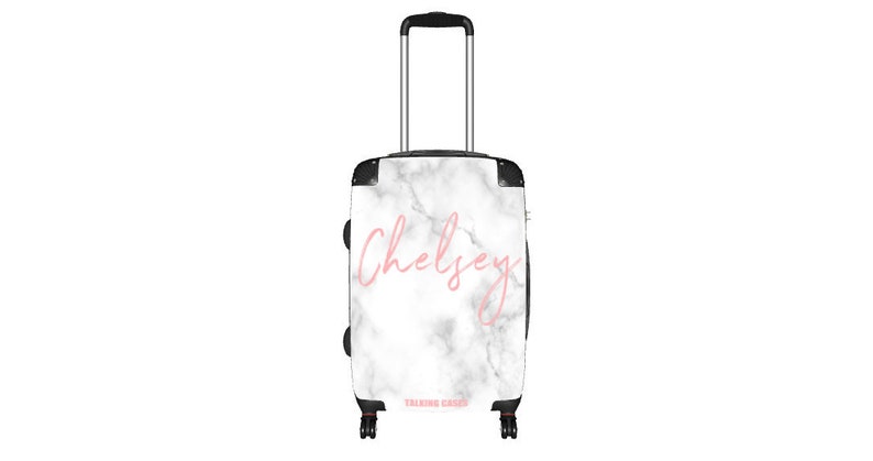 Personalised Marble Name Suitcase Talking Cases Suitcases With Personality image 1