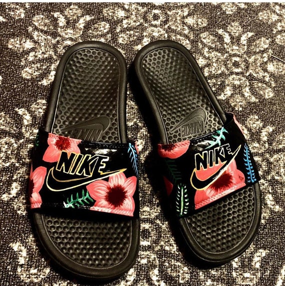 floral slides nike