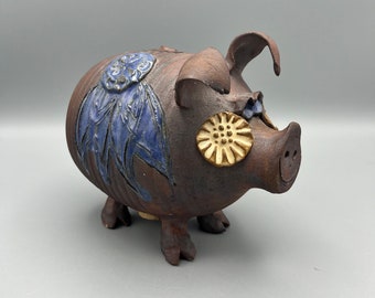 Hamillin Studio Pottery Piggy Bank, Stoneware Piggy Bank