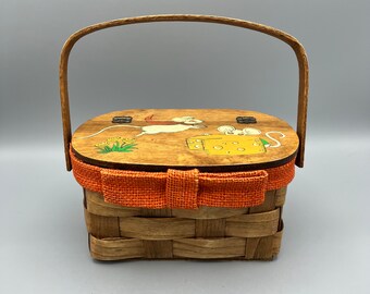 Picnic Basket Purse with Mouse Design